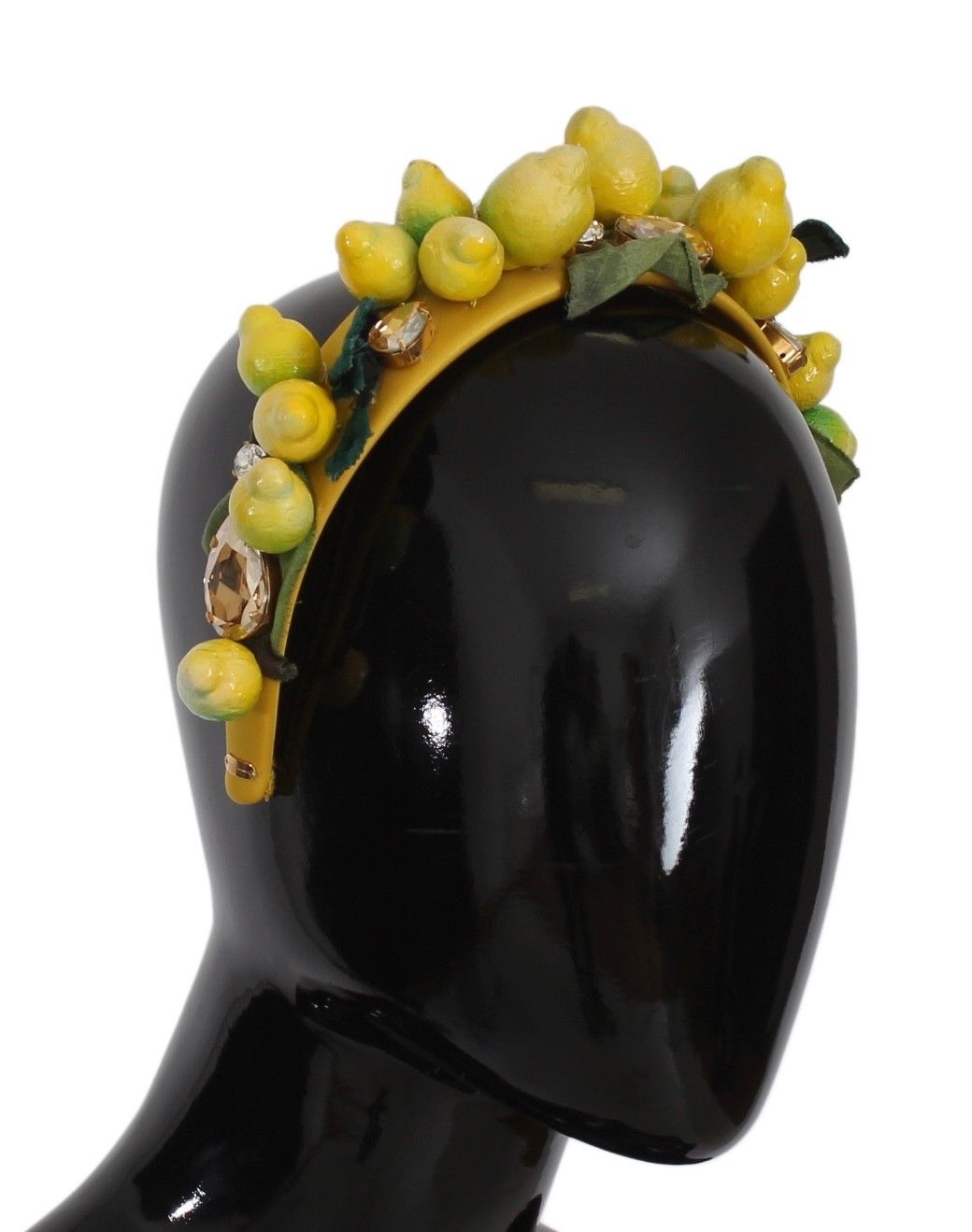 Yellow Sicily Lemon Crystal Floral Diadem Stirnband