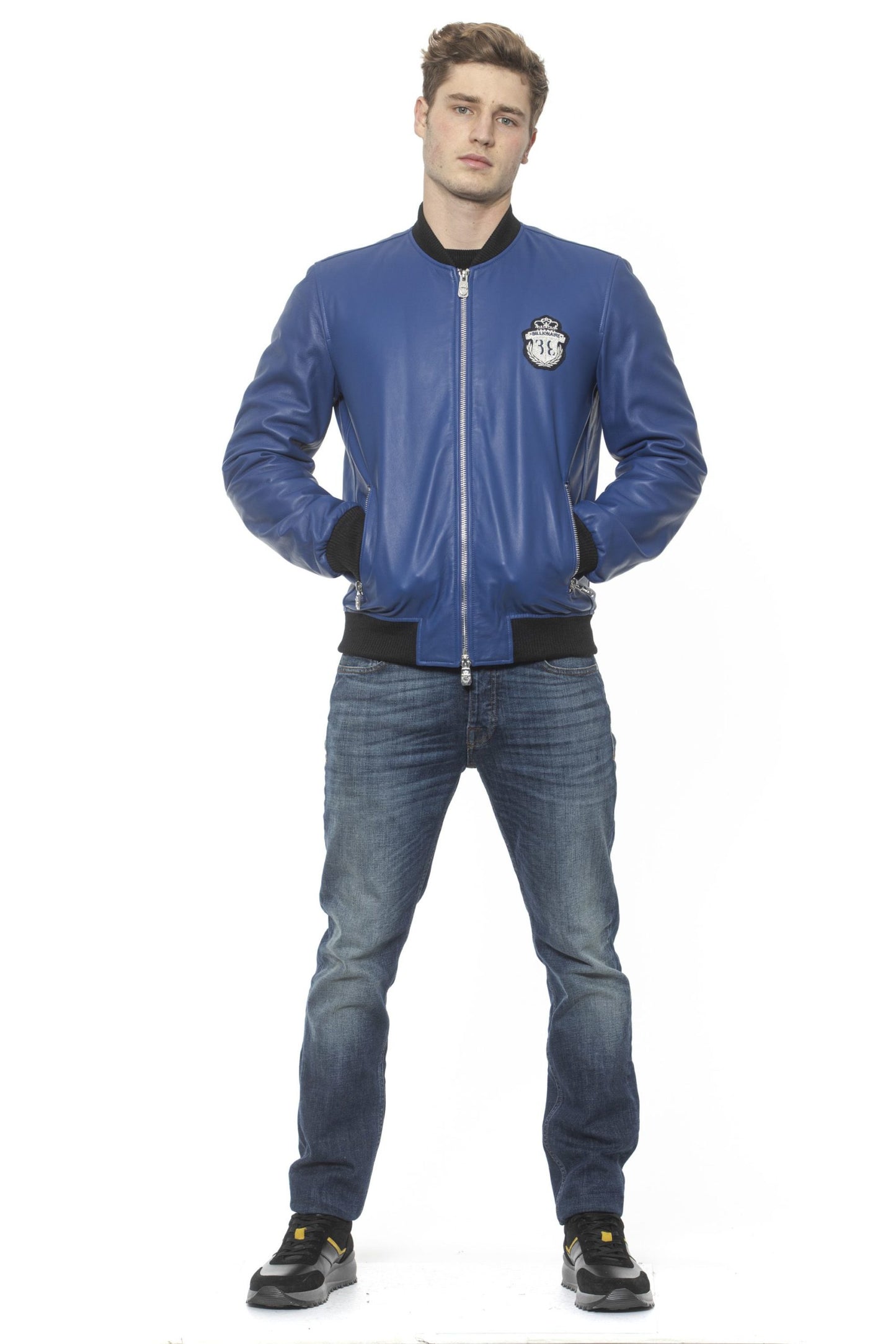 Blaue Jacke