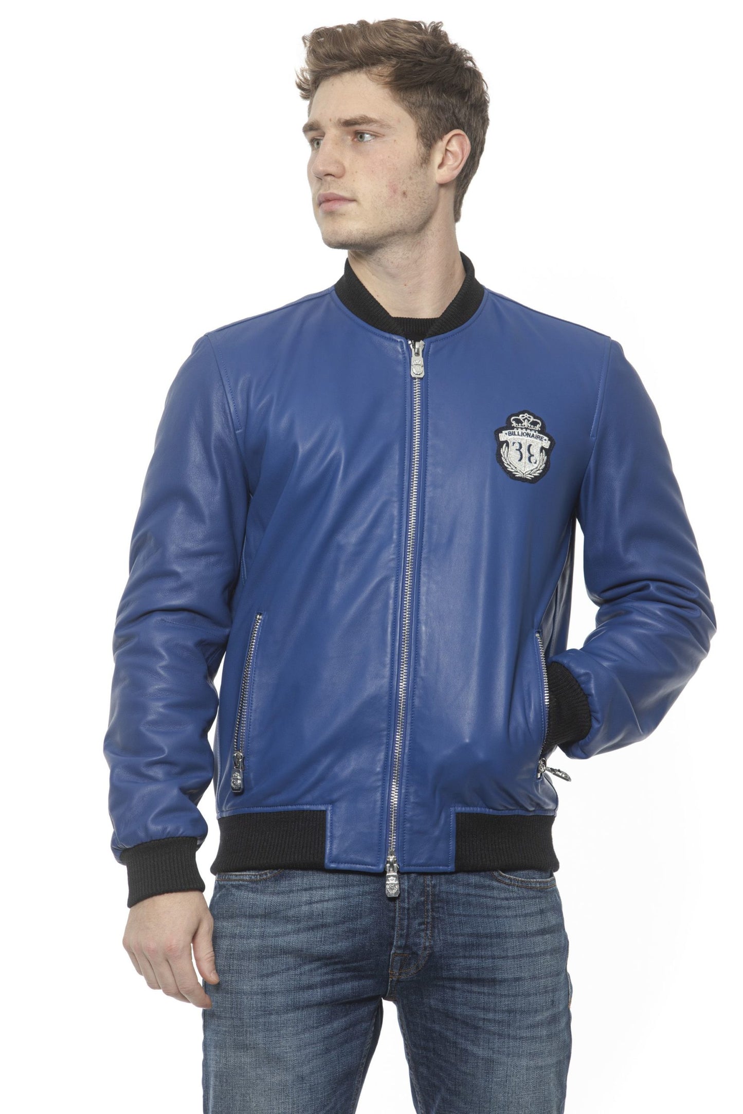 Blaue Jacke
