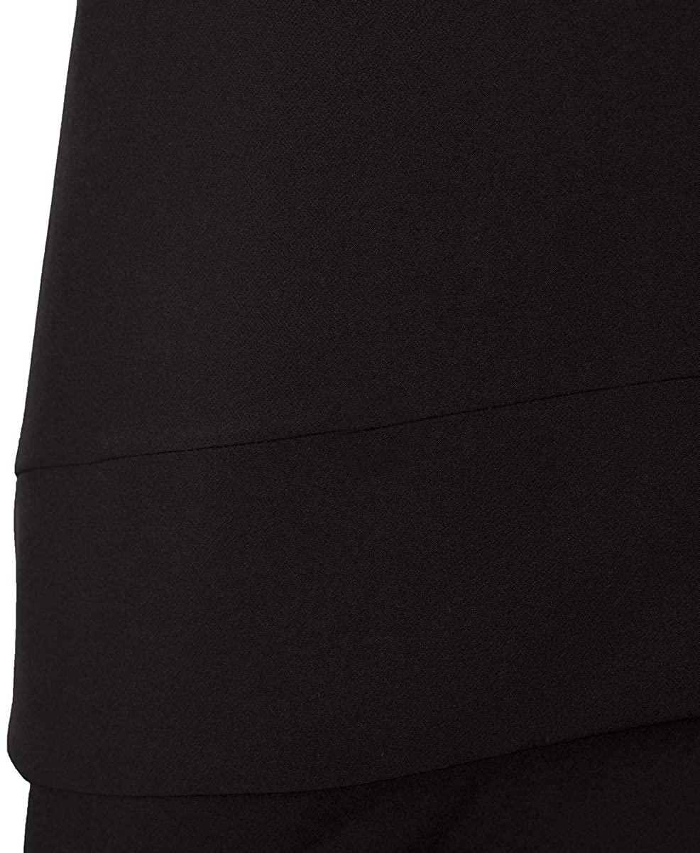 Schwarzes Polyester-Soft Fit Kleid