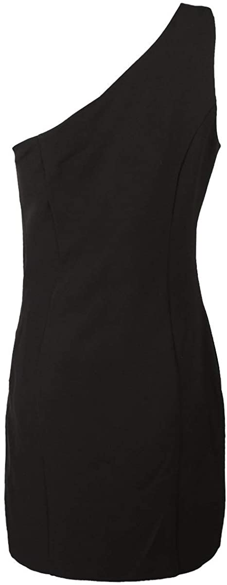 Schwarzes Polyester-Soft Fit Kleid