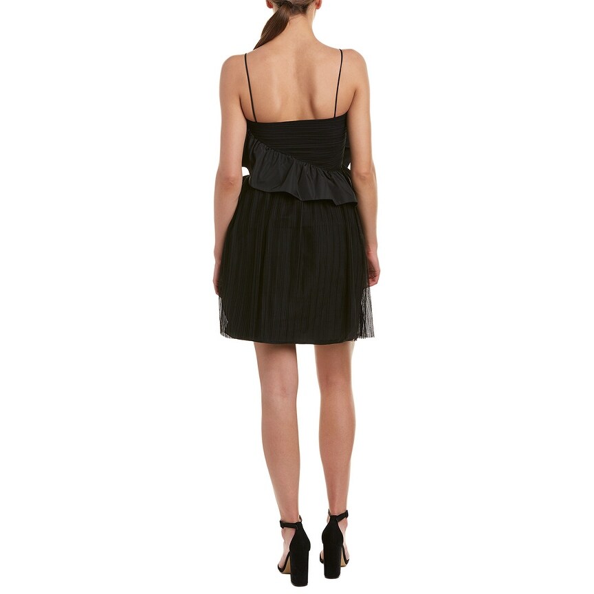 Schwarzes Polyesterkleid