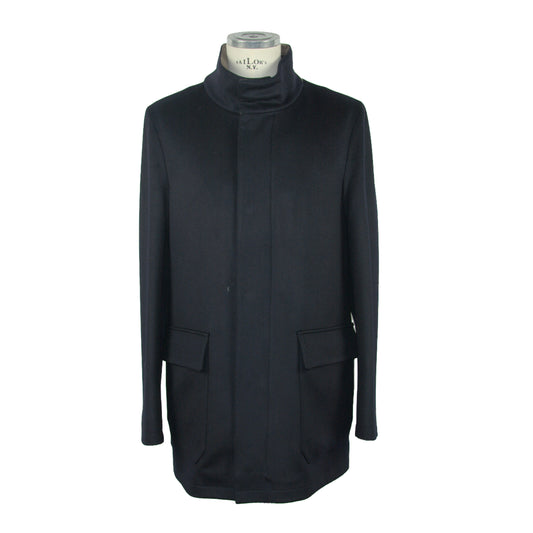 Blaue Wolljacke Mantel