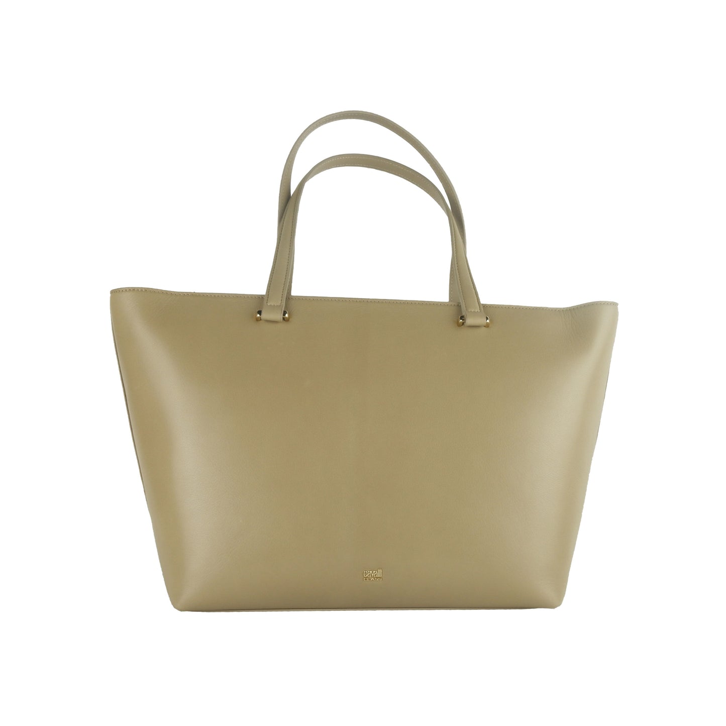 Braune Kalbsleder-Umhängetasche in Taupe