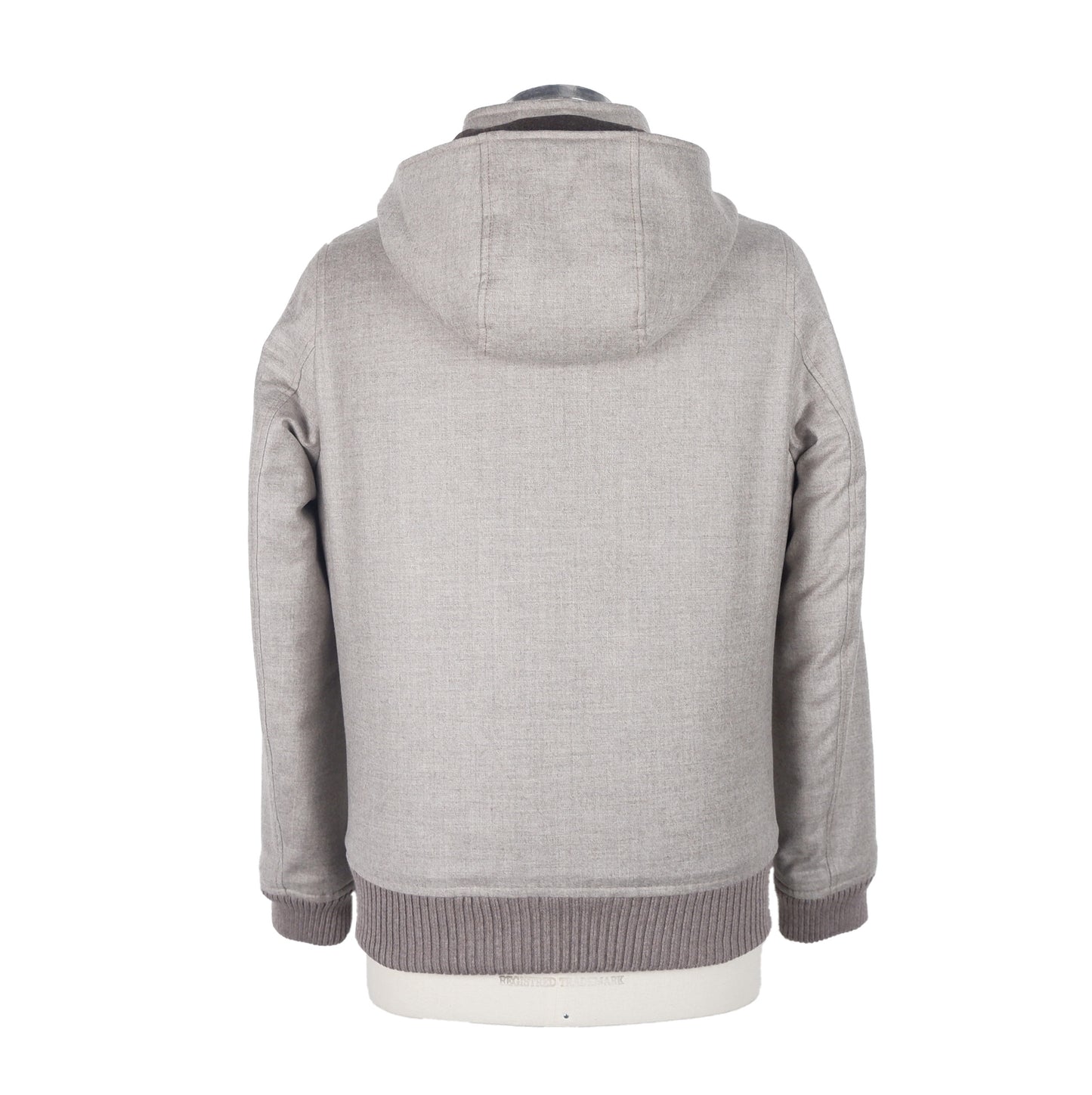 Braune Jacke mit Kapuze aus Wolle