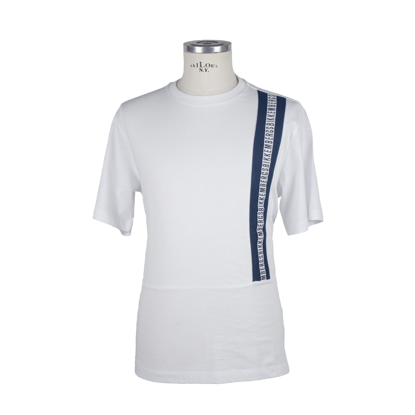 Weißes Baumwoll-T-Shirt mit kurzen Ärmeln