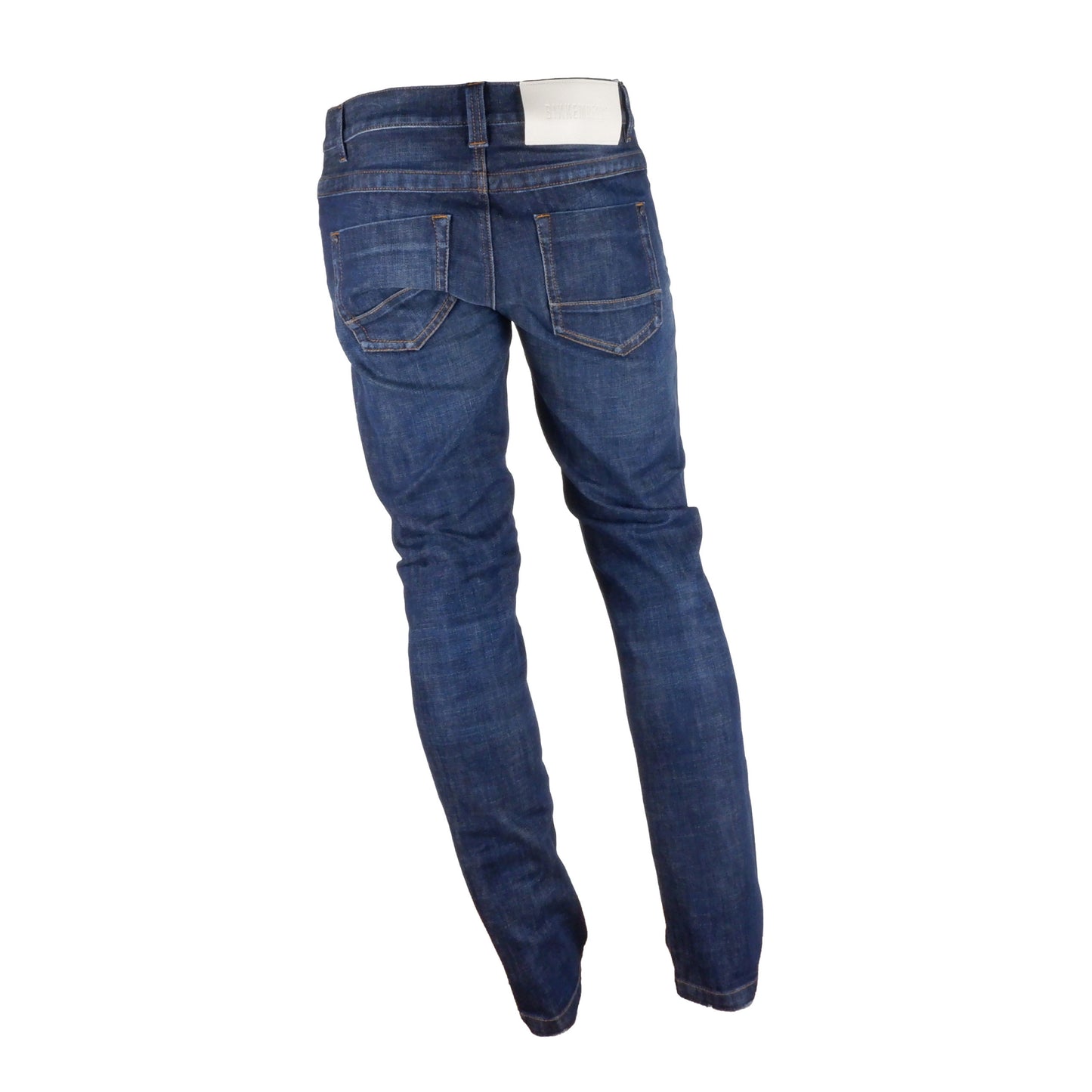 Dunkelblaue Regular Fit Jeans aus Baumwolle