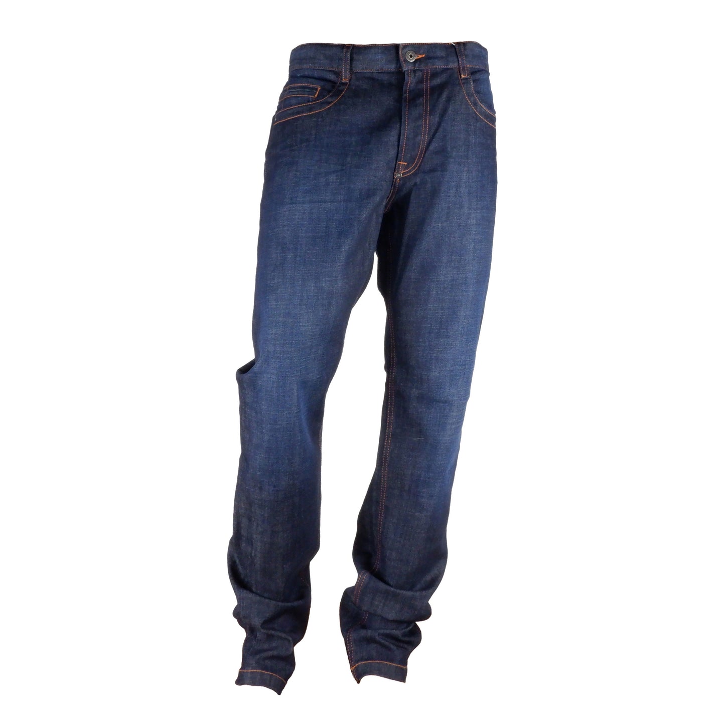 Dunkelblaue Regular Fit Jeans aus Baumwolle