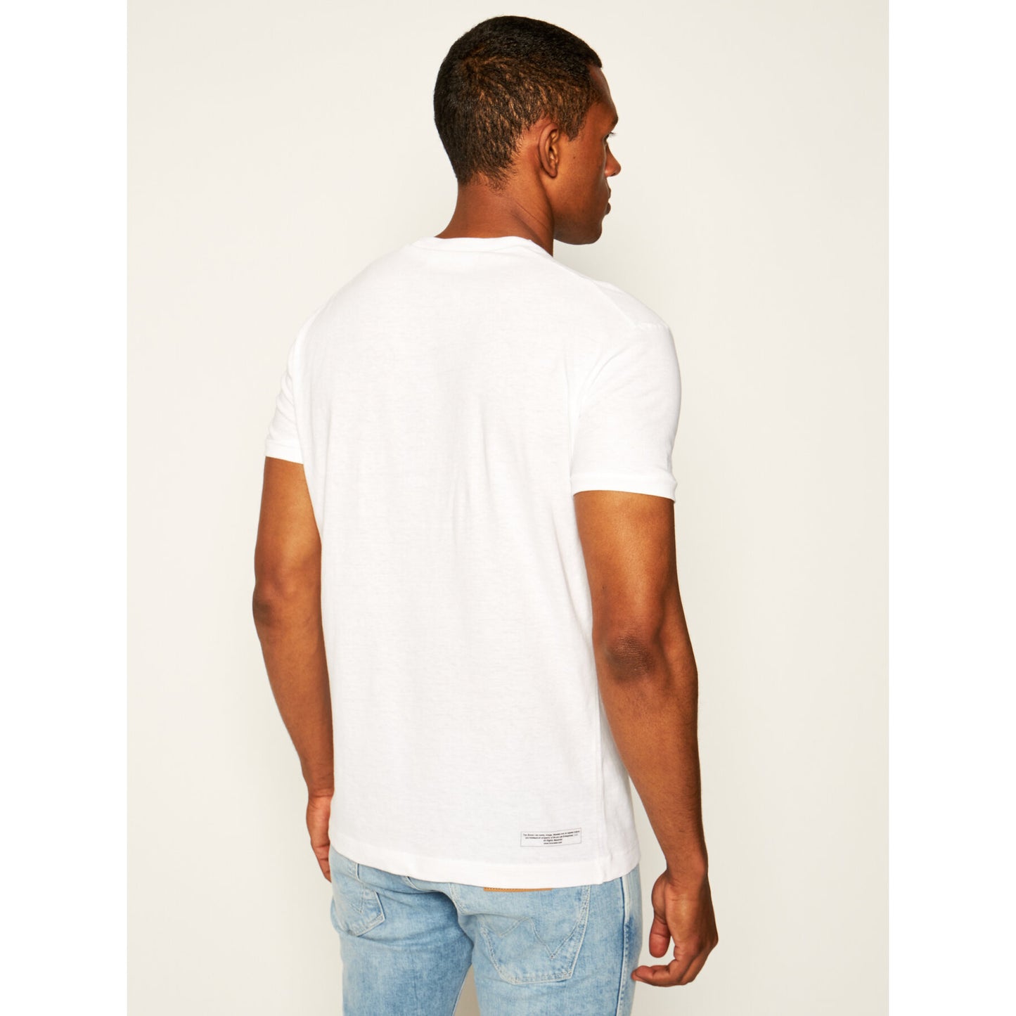 Weißes T-Shirt mit "Bruce Lee"-Aufdruck aus Baumwolle