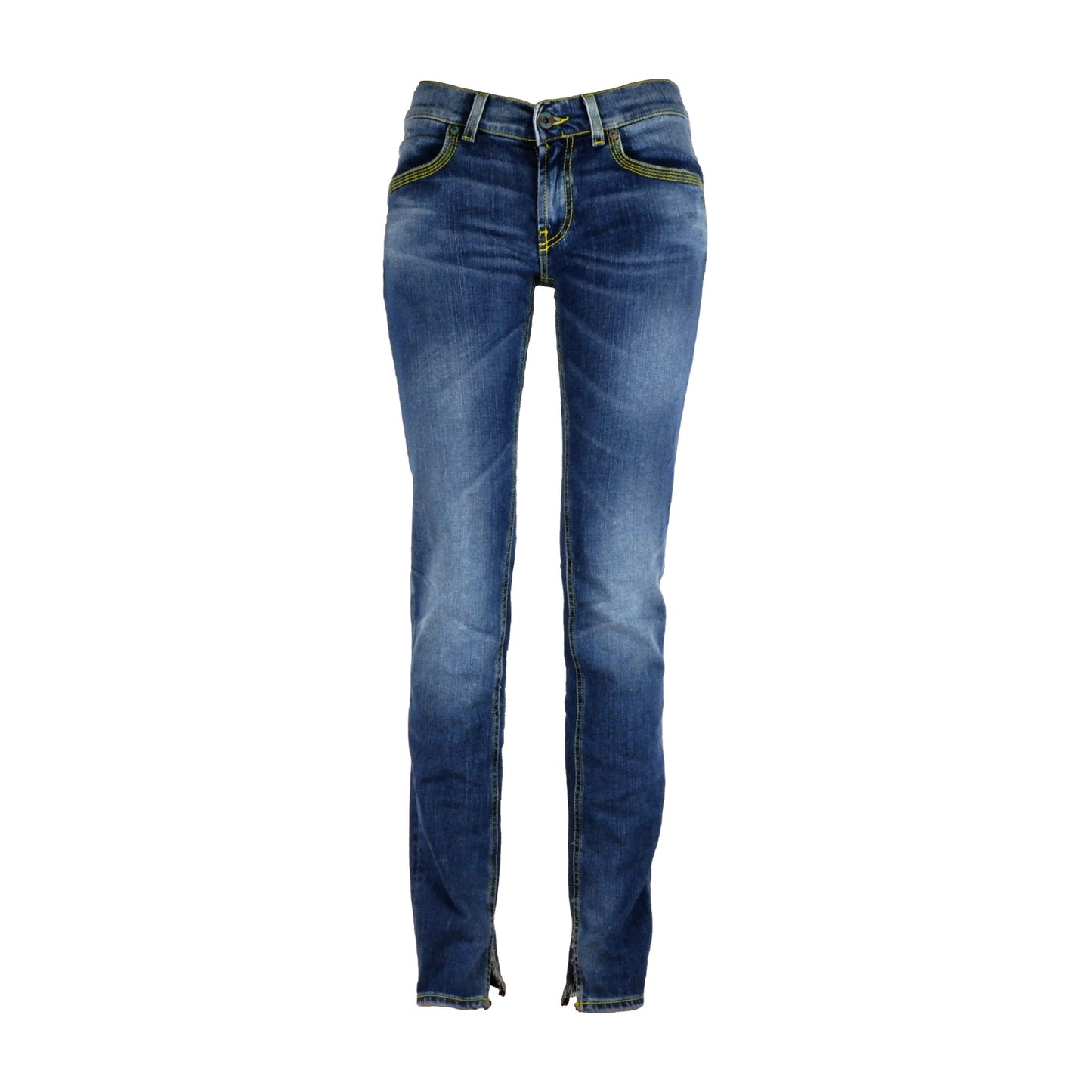 Blaue Stretch-Baumwolljeans