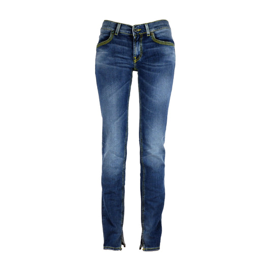 Blaue Stretch-Baumwolljeans