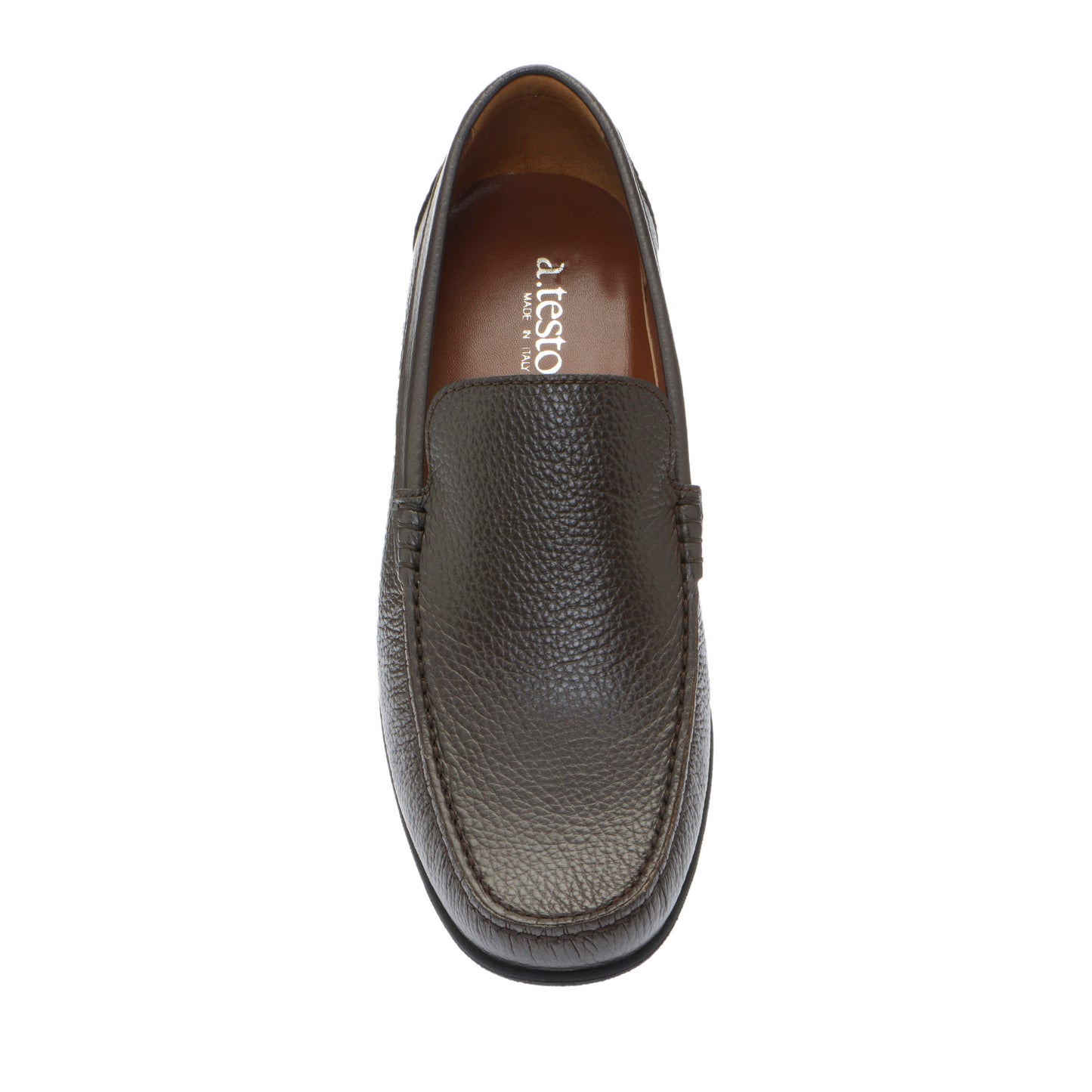 Dunkelbraune Kalbsleder Loafers Schuhe