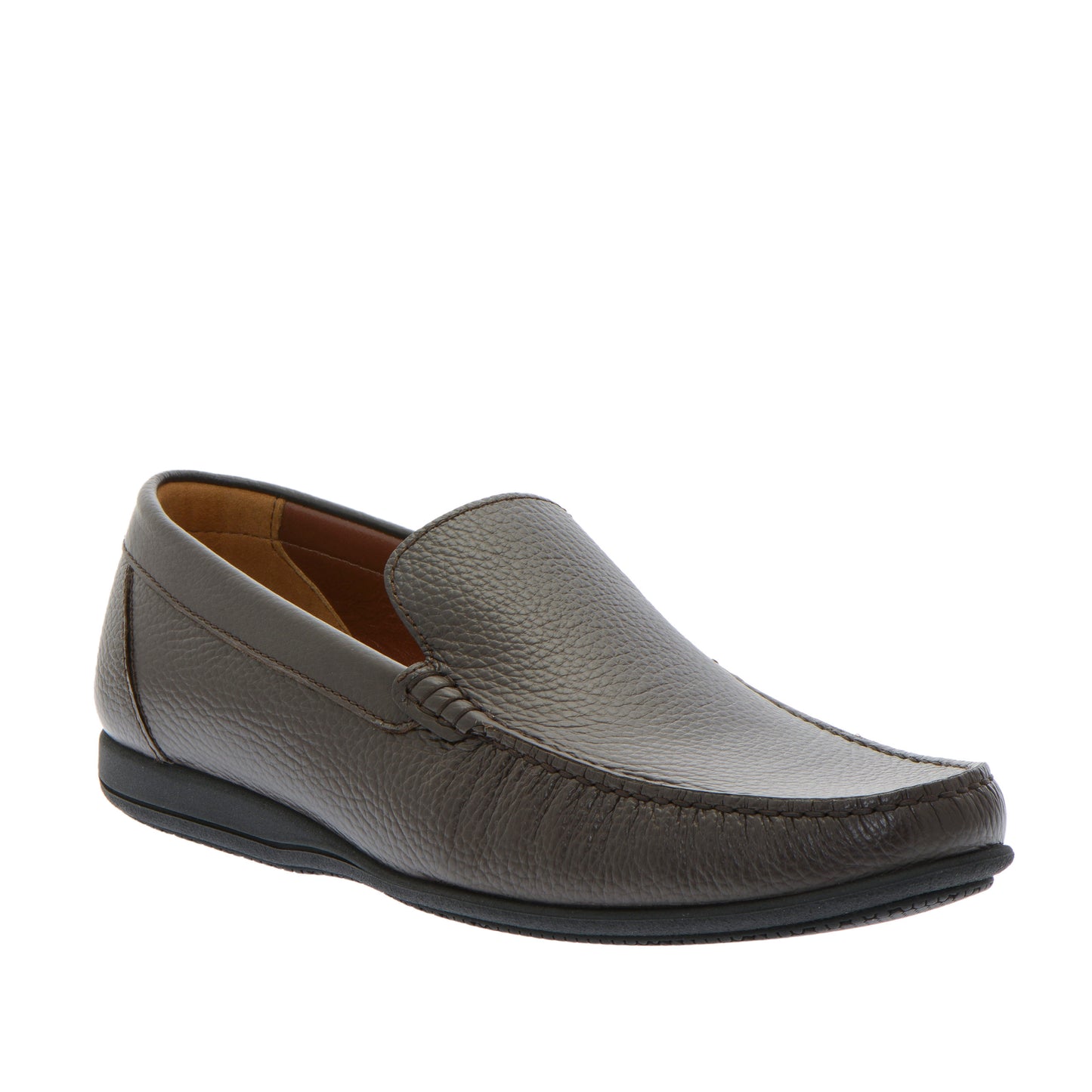 Dunkelbraune Kalbsleder Loafers Schuhe