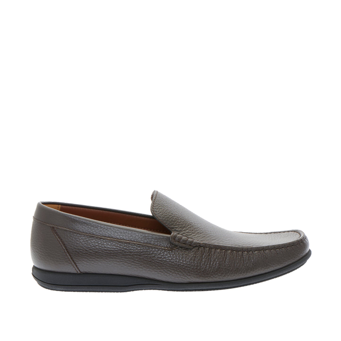 Dunkelbraune Kalbsleder Loafers Schuhe