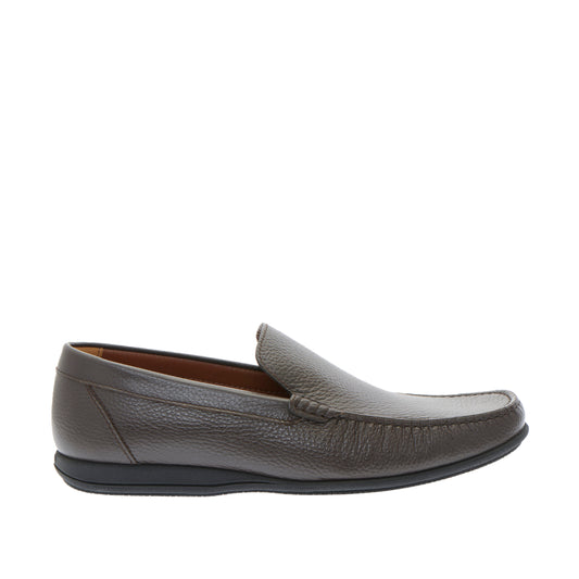 Dunkelbraune Kalbsleder Loafers Schuhe