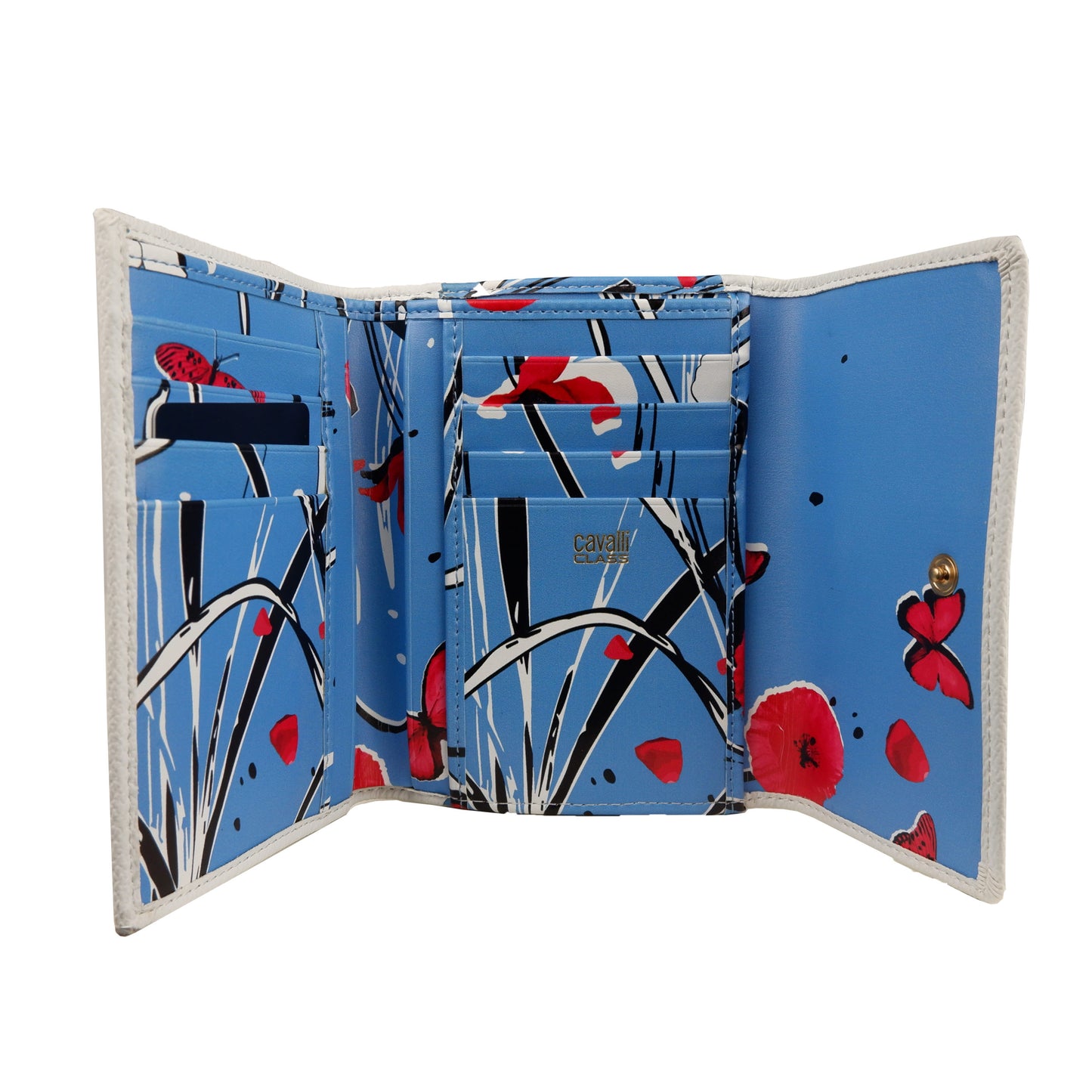 Brieftasche mit weißem Pvc-Knopf-Verschluss