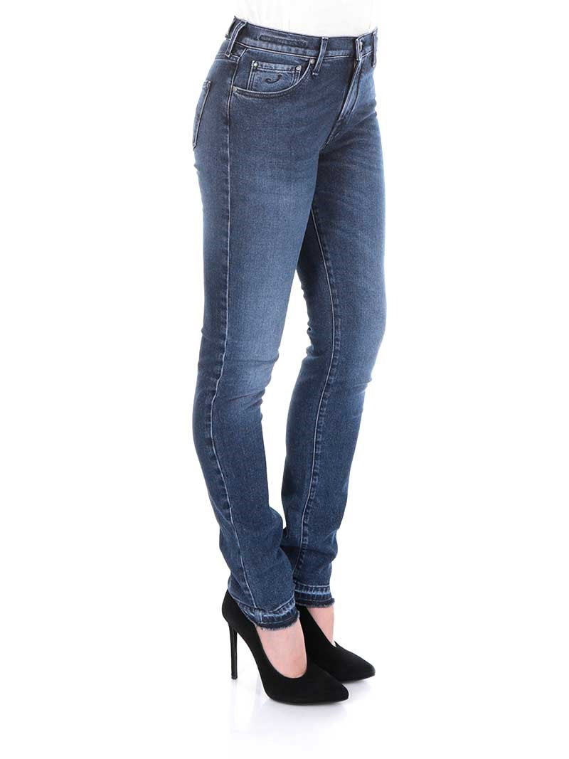 Blaue Kimberly Slim Fit Jeans aus Baumwolle