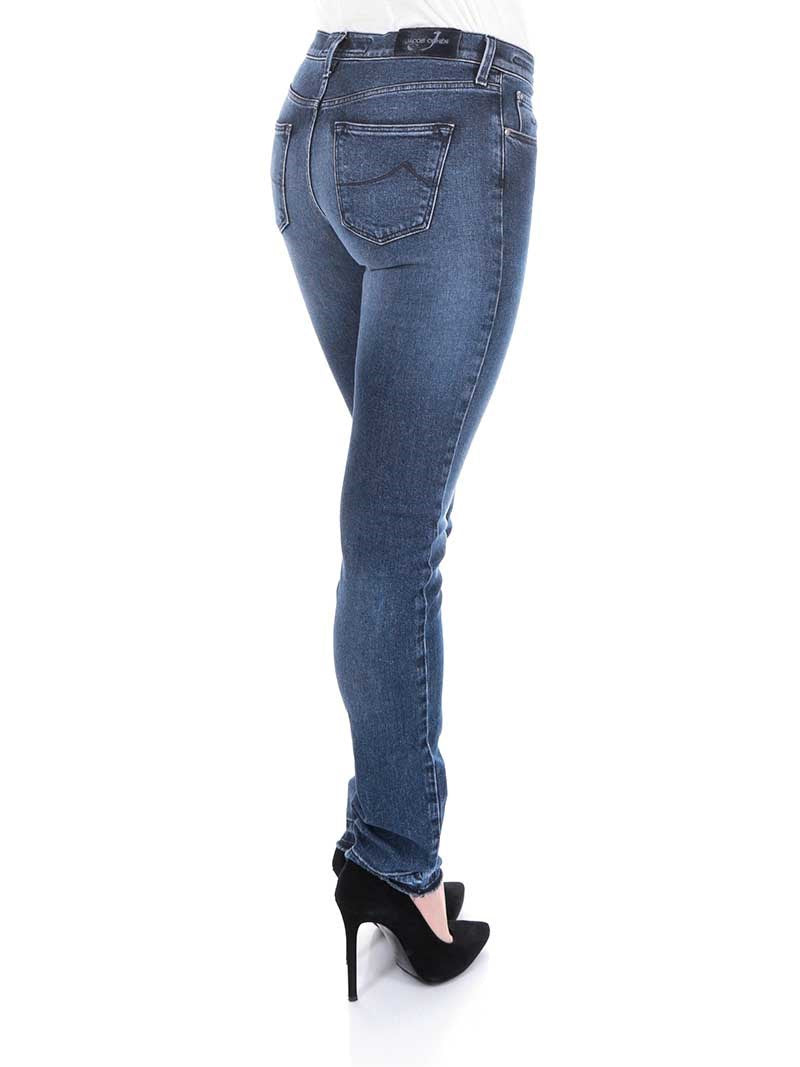 Blaue Kimberly Slim Fit Jeans aus Baumwolle
